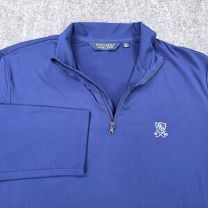 Polo Golf Ralph Lauren Pullover Mens XL Blue 1/4 Zip Stretch Performance Golf